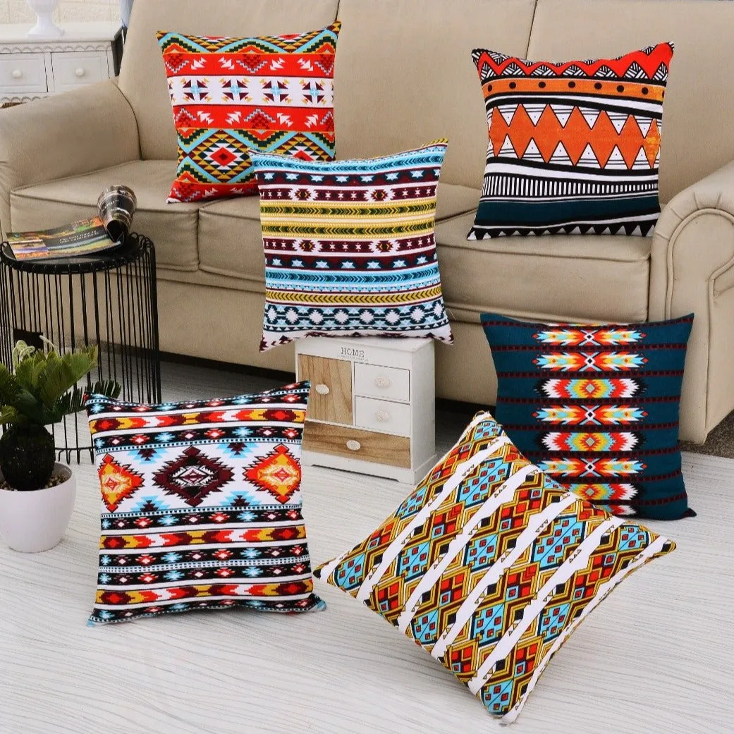 6 PCs Digital Printed Duck Cushions-Himba