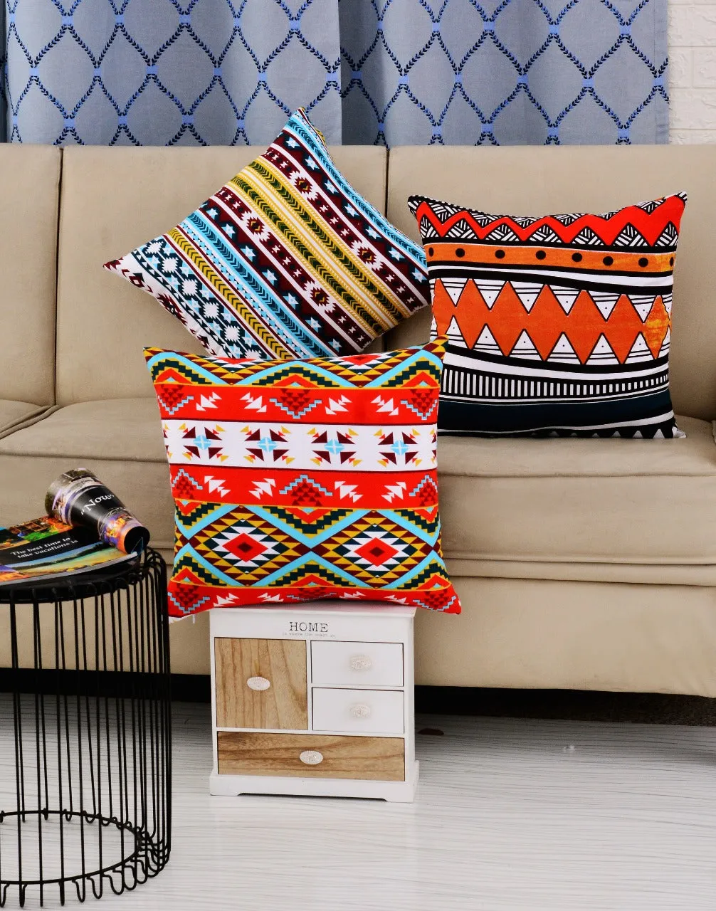 6 PCs Digital Printed Duck Cushions-Himba