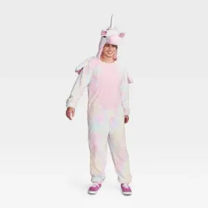 Adult Plush Unicorn Halloween Costume Jumpsuit S - Hyde & EEK! Boutique