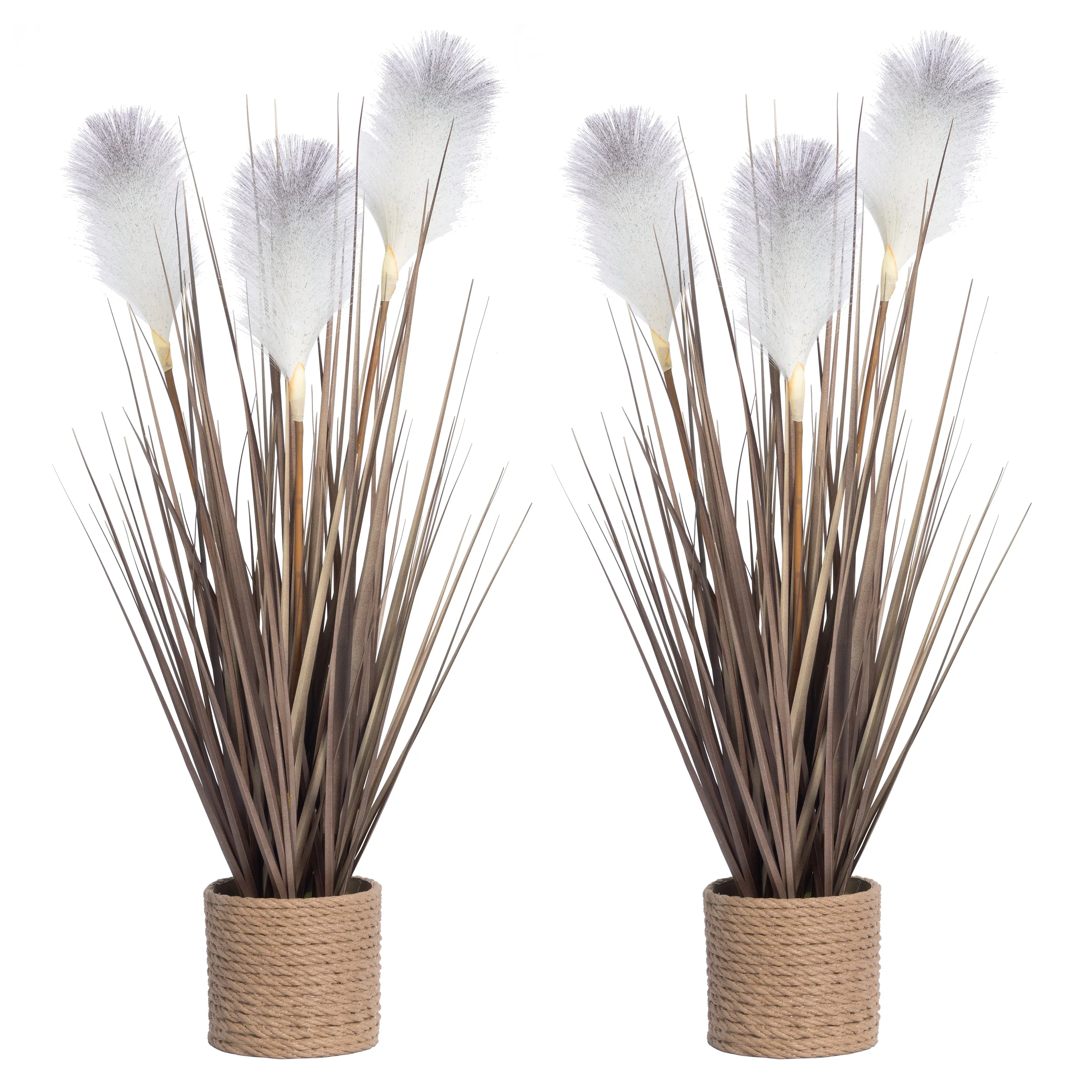 Artificial Reed Grass| White | 28” tall | 2 pack | Vintage Home