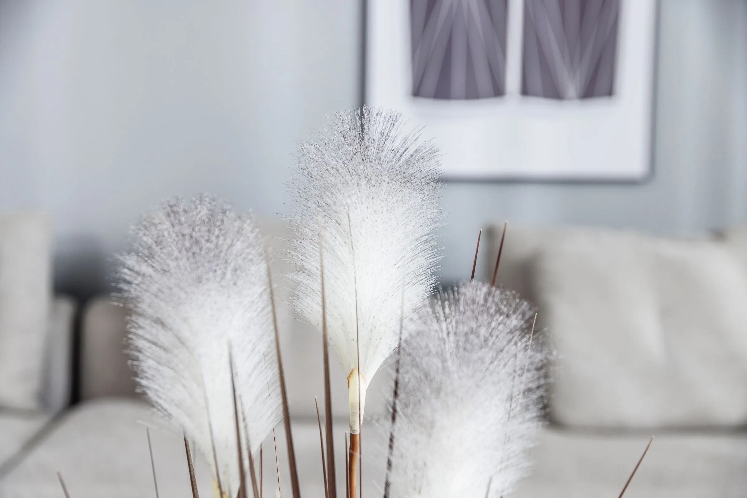 Artificial Reed Grass| White | 28” tall | 2 pack | Vintage Home