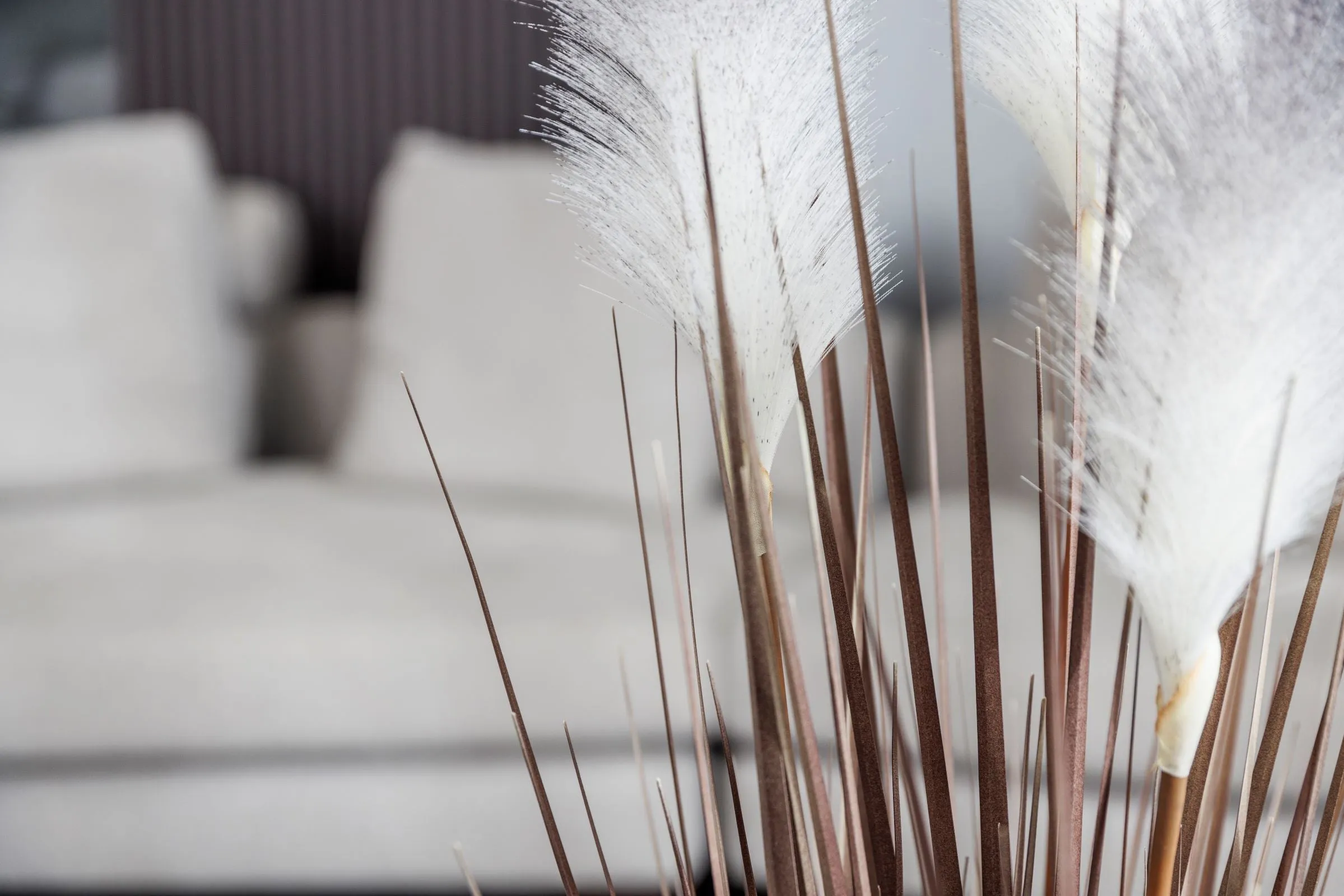 Artificial Reed Grass| White | 28” tall | 2 pack | Vintage Home