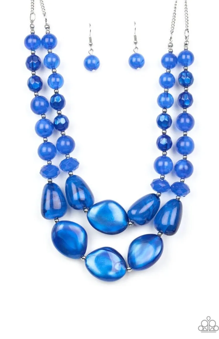 Beach Glam Blue Necklace  - Paparazzi Accessories