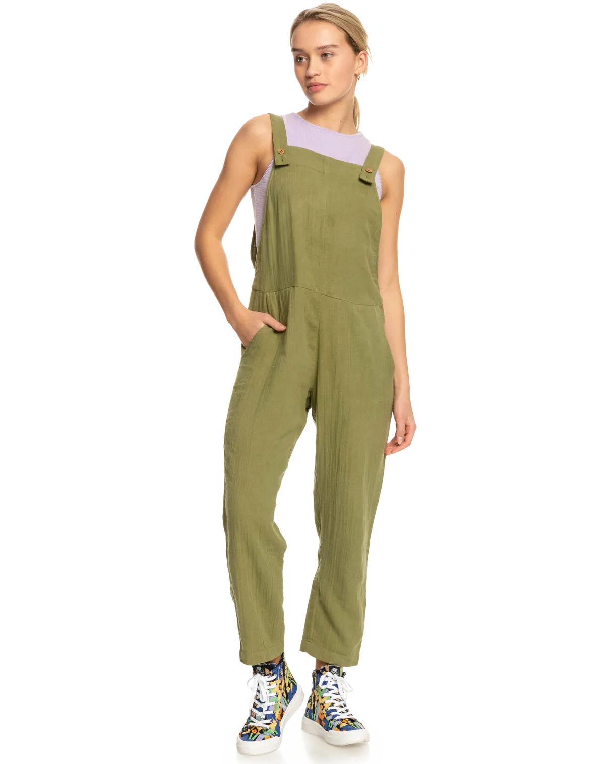 Beachside Love Jumpsuit in Loden Green