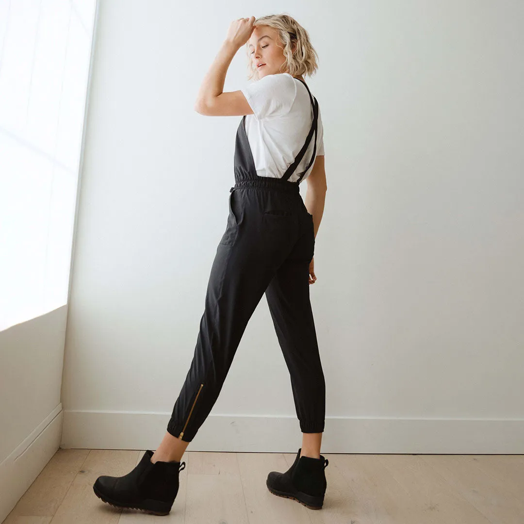 Black Classic Overall Jumpsuit