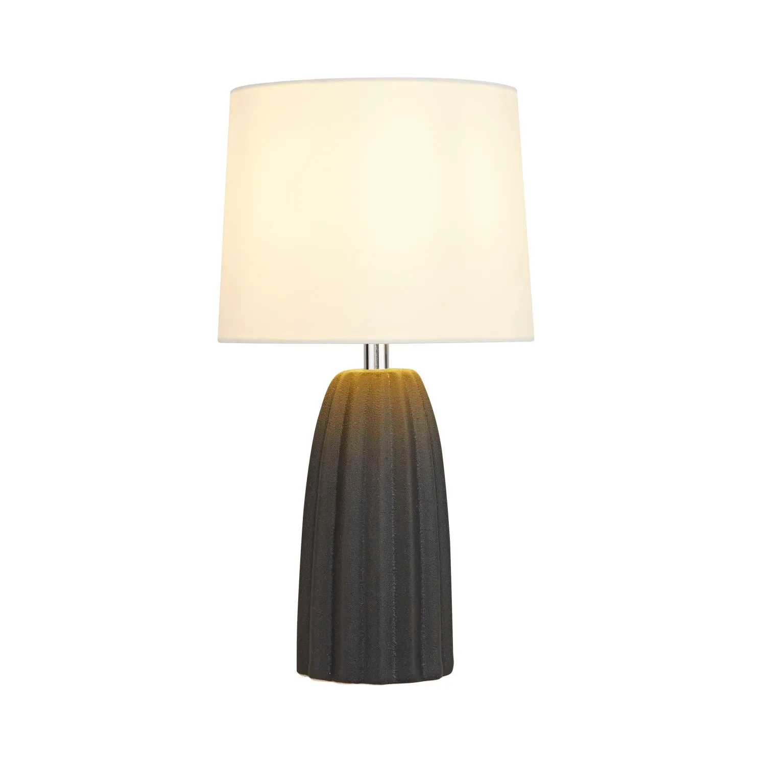 Black Textured Ceramic Table Lamp