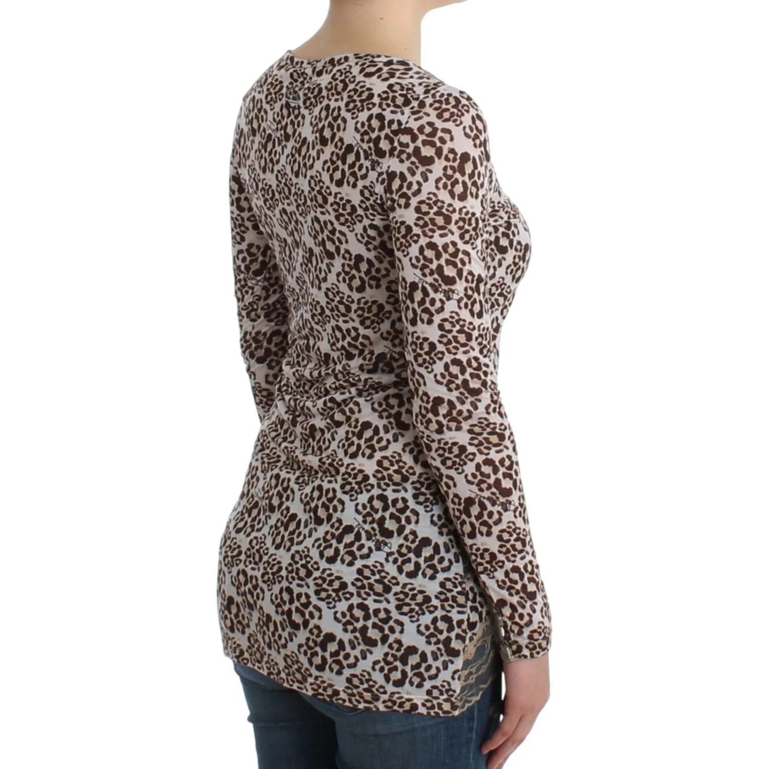 Cavalli Elegant Floral Lace Longsleeve Top