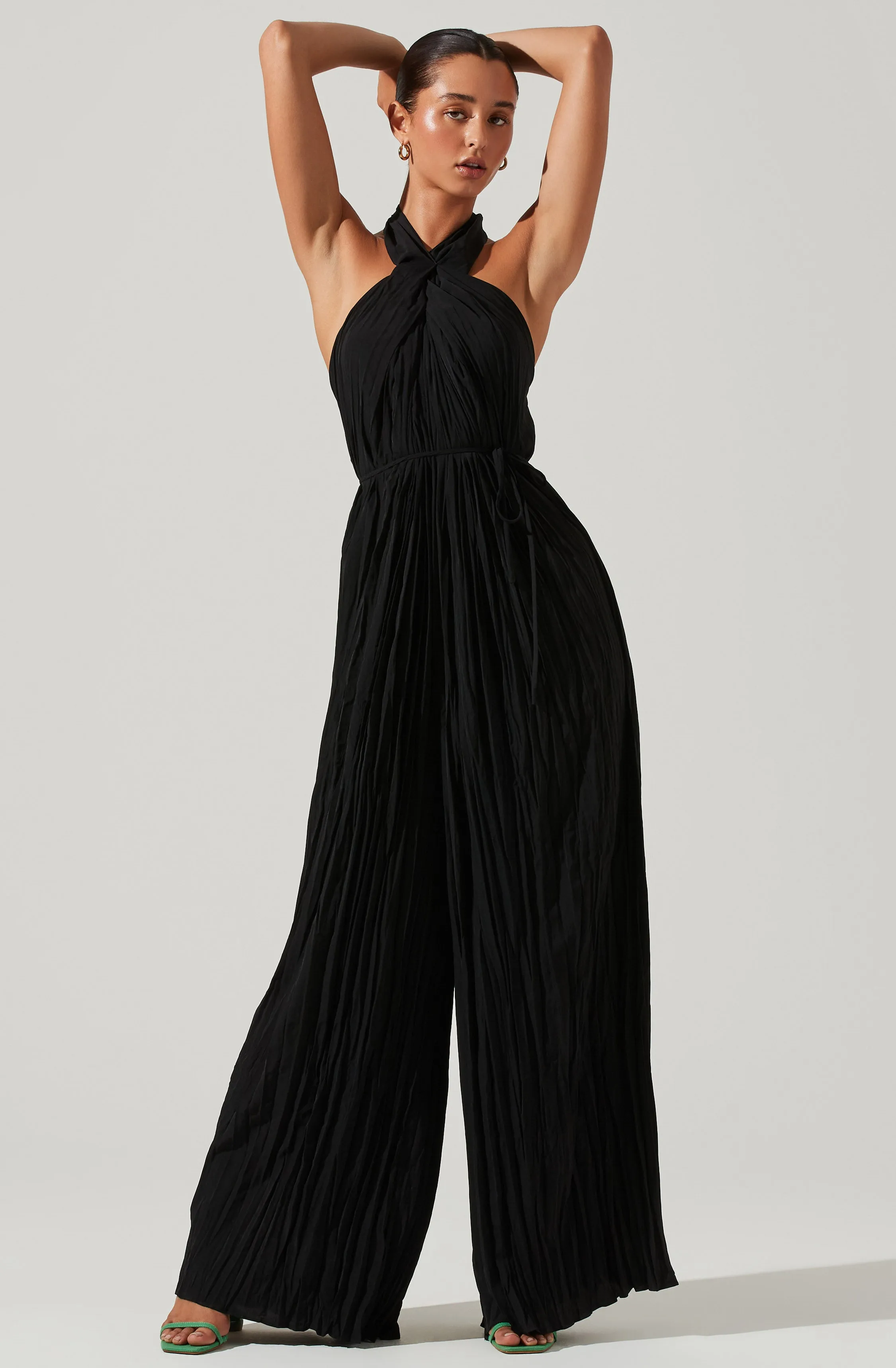 Damia Halter Wide Leg Jumpsuit