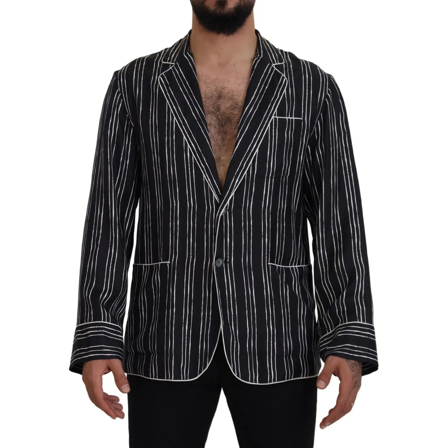 Dolce & Gabbana Elegant Silk Pajama Top Lounge Jacket