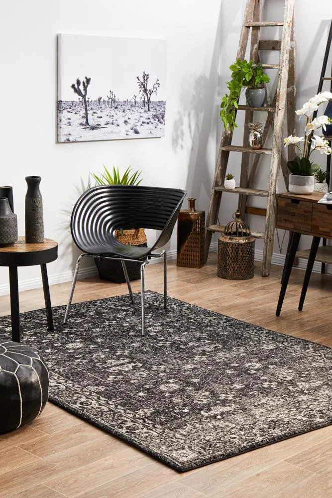 Evoke Estella Charcoal Transitional Rug