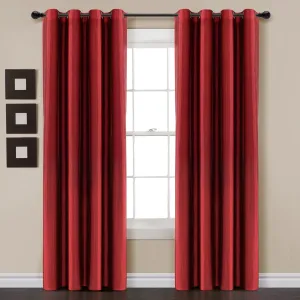 Faux Silk 100% Blackout Window Curtain Panel