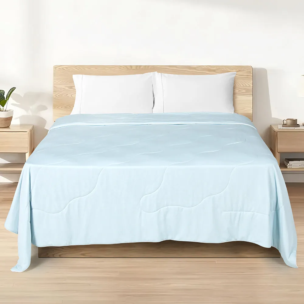 Giselle Cooling Comforter Lightweight Summer Quilt Blanket Cover Blue King