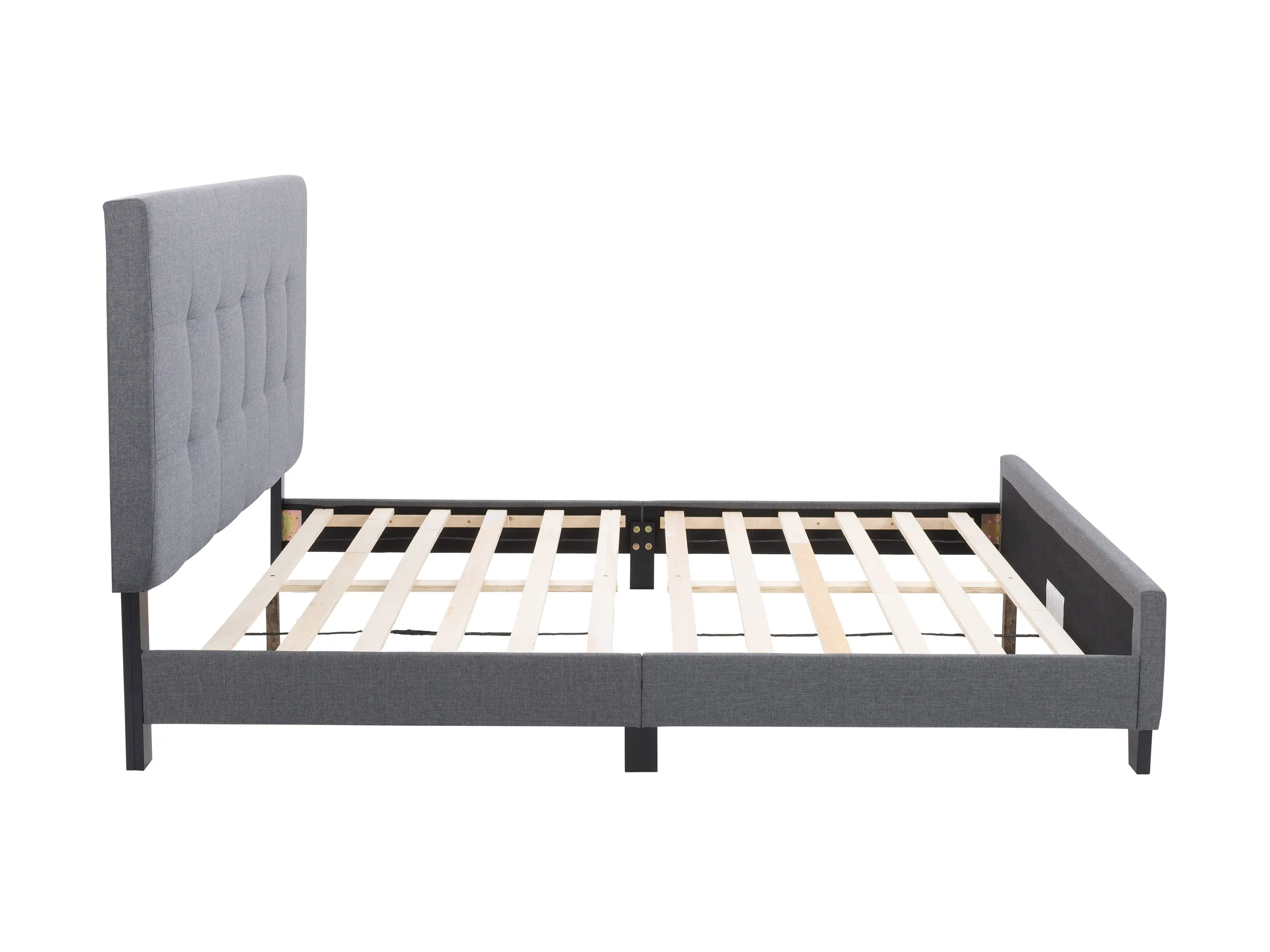 Grey Queen Panel Bed