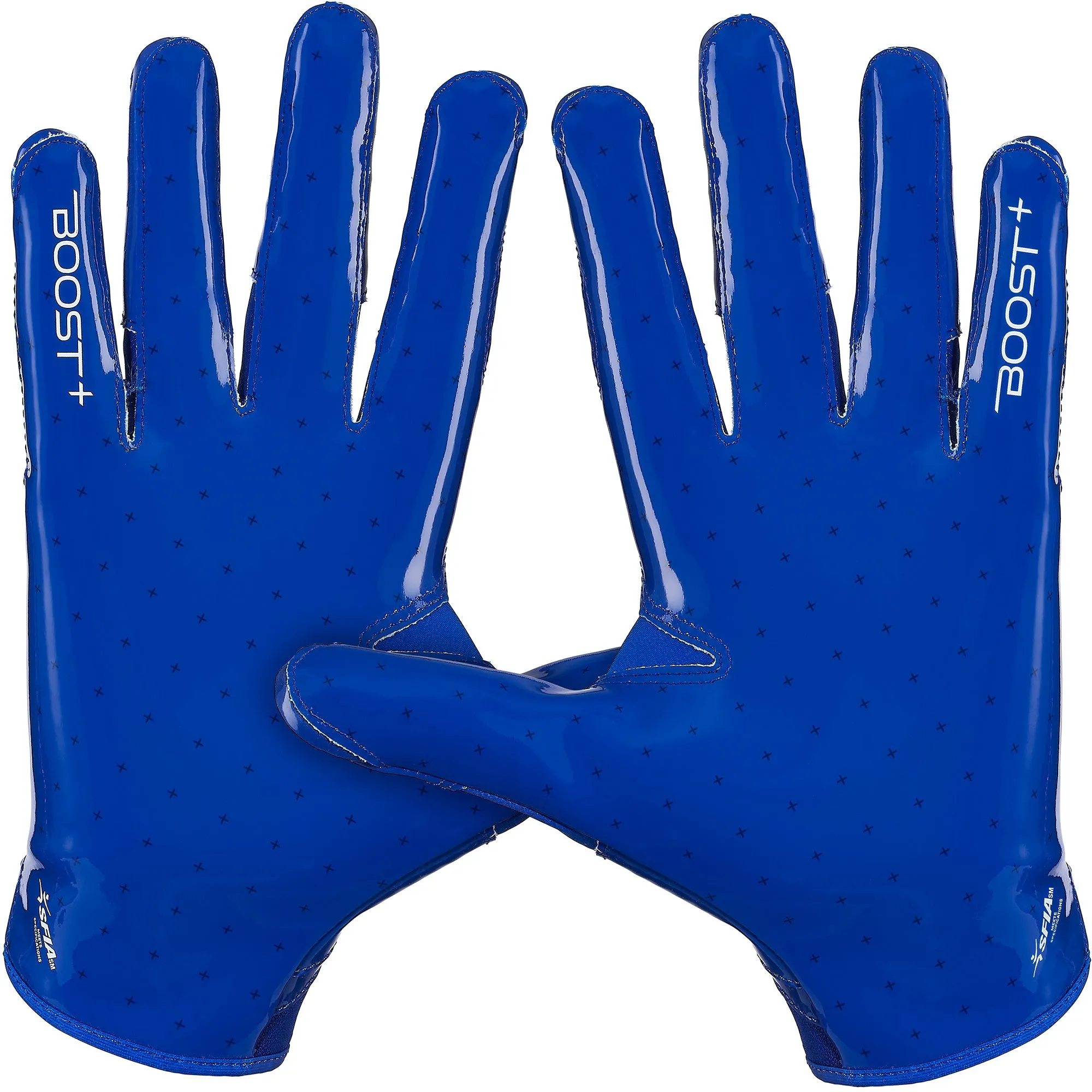 Grip Boost Solid Blue Stealth 6.0 Boost Plus Youth Football Gloves