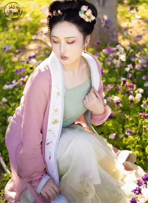 Han Dan 菡萏 Blooming Lotus Song Dynasty Plus Size Embroidered Baidiequn Ruqun Set