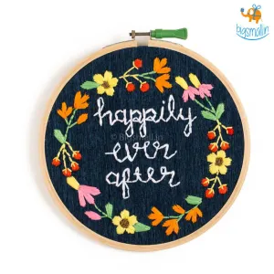 Happily Ever After Embroidery Hoop Wall Art