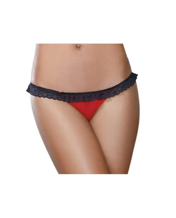 Heart Panty - (Red & Black) XL