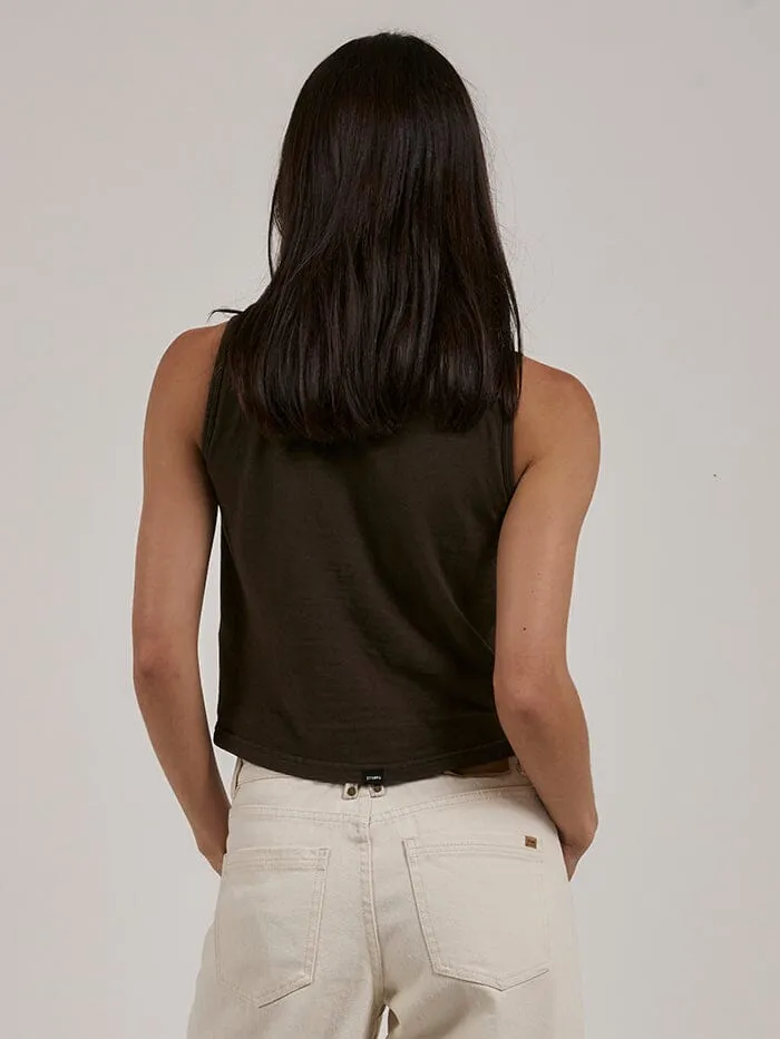 Hemp Boat Neck Tank - Tarmac