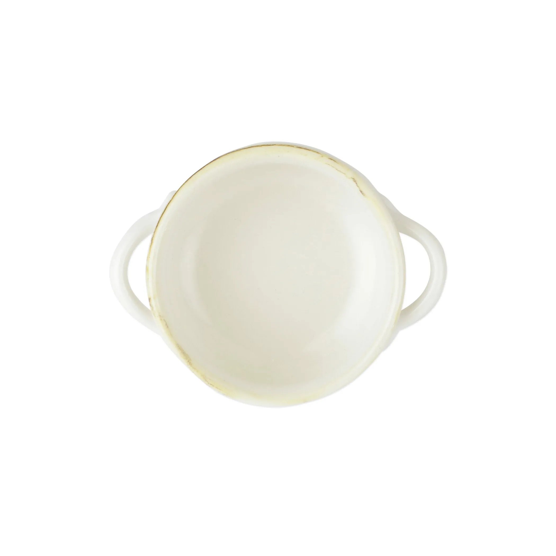 Italian Baker Small Handled Round Bakers - White