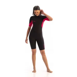 Jobe Womens Hot Pink 3/2mm Shorty Wetsuit - Size Small (303621010-S) for Water Sports and Beach Activities