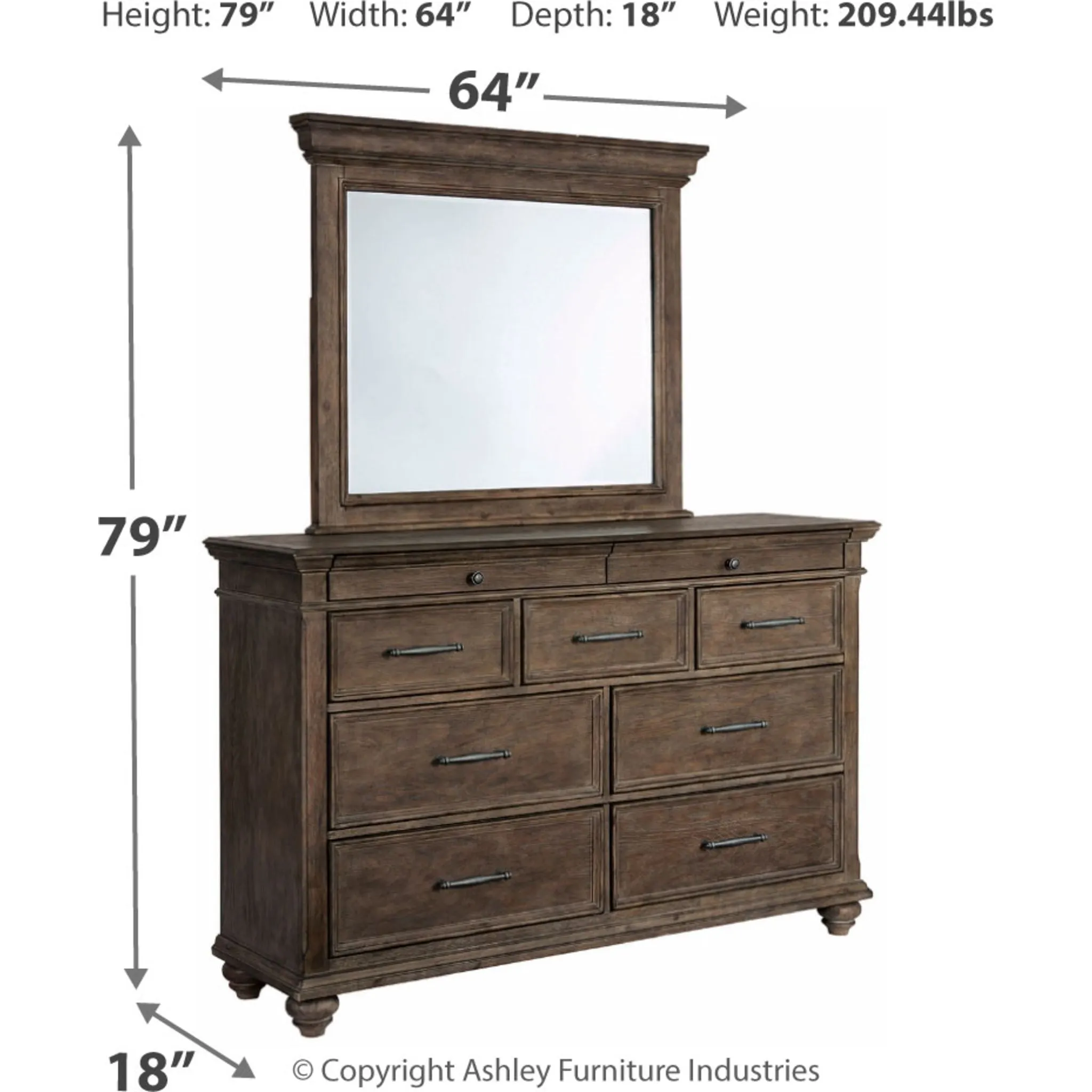 Johnelle-Exclusive Dresser and Mirror