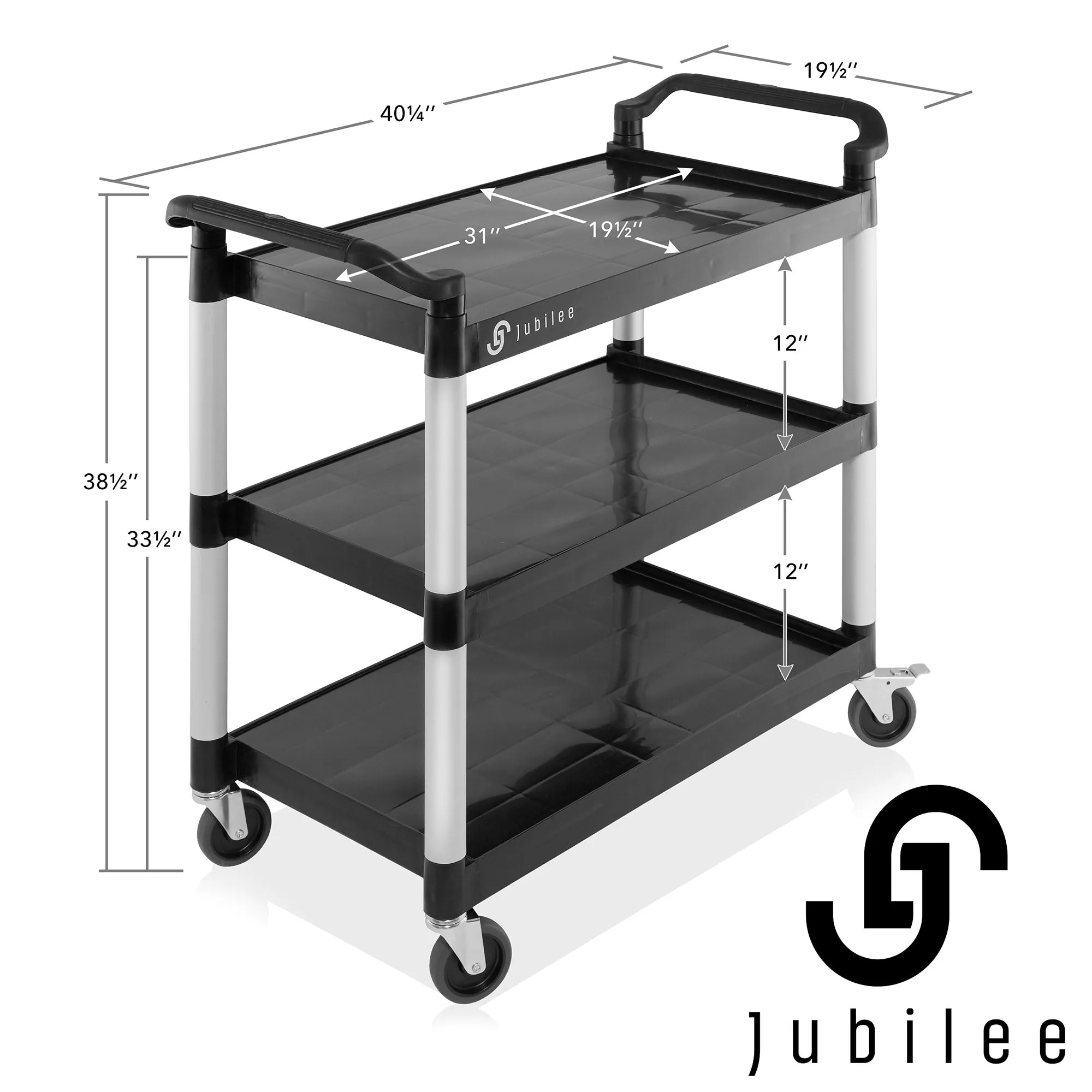 Jubilee 3-Tier Utility Service Cart with Wheels