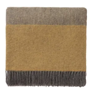 Karby Wool Blanket [Mustard/Grey]