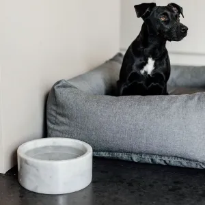 Kentucky Dogwear Large Marble Dog Bowl - White