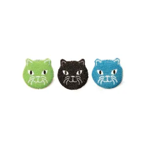 Kikkerland Cat Scrubbies Set of 3