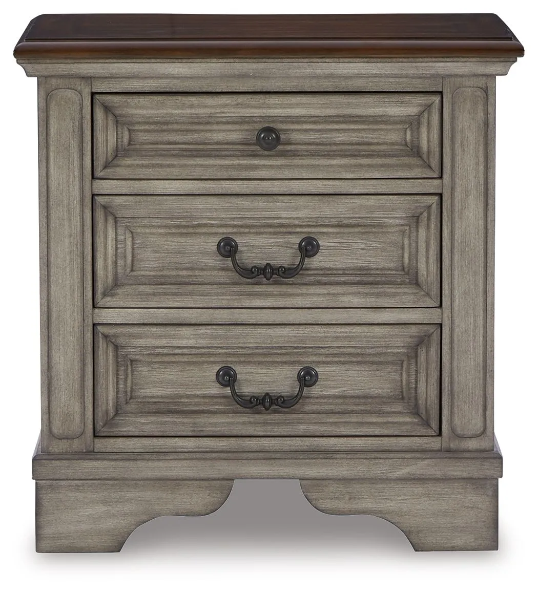 Lodenbay - Antique Gray - Three Drawer Night Stand