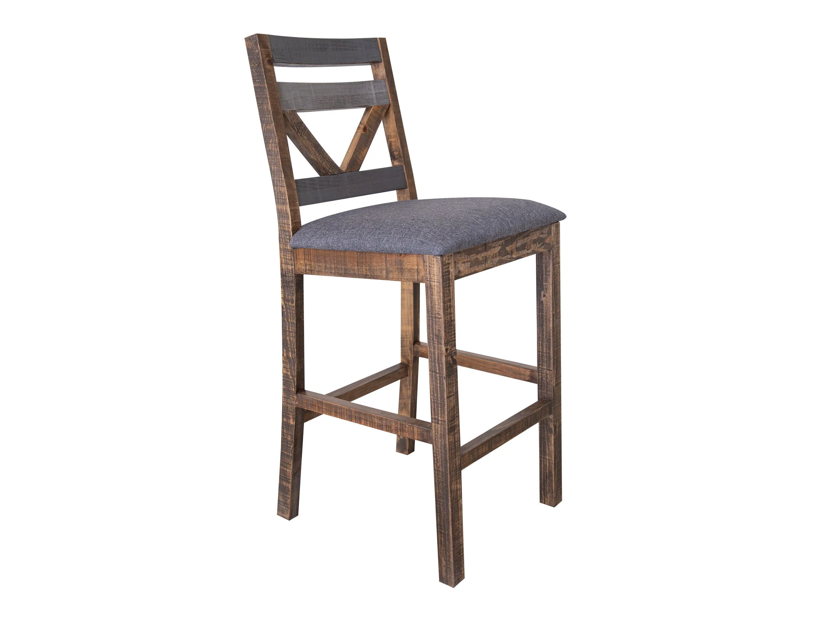 Loft Brown - Barstool (Set of 2) - Two Tone Gray / Brown