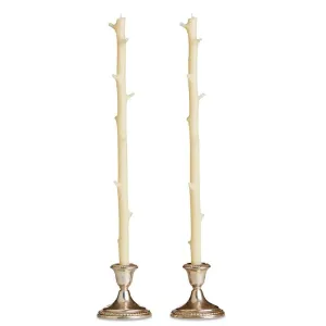 Maple White Chocolate Pair of Stick Candles