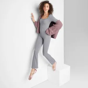 New - Women's Seamless Fabric Jumpsuit - Wild Fable Slate Gray L