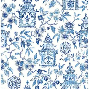 NuWallpaper Danson Peel and Stick Wallpaper Blue