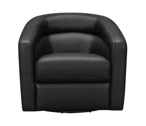 Oakmont Swivel Chair - Black Leather