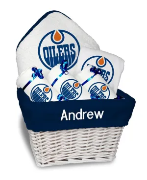 Personalized Edmonton Oilers Medium Basket - 6 Items