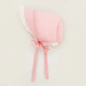 Pink Clip Dot Bonnet for Infants & Toddlers