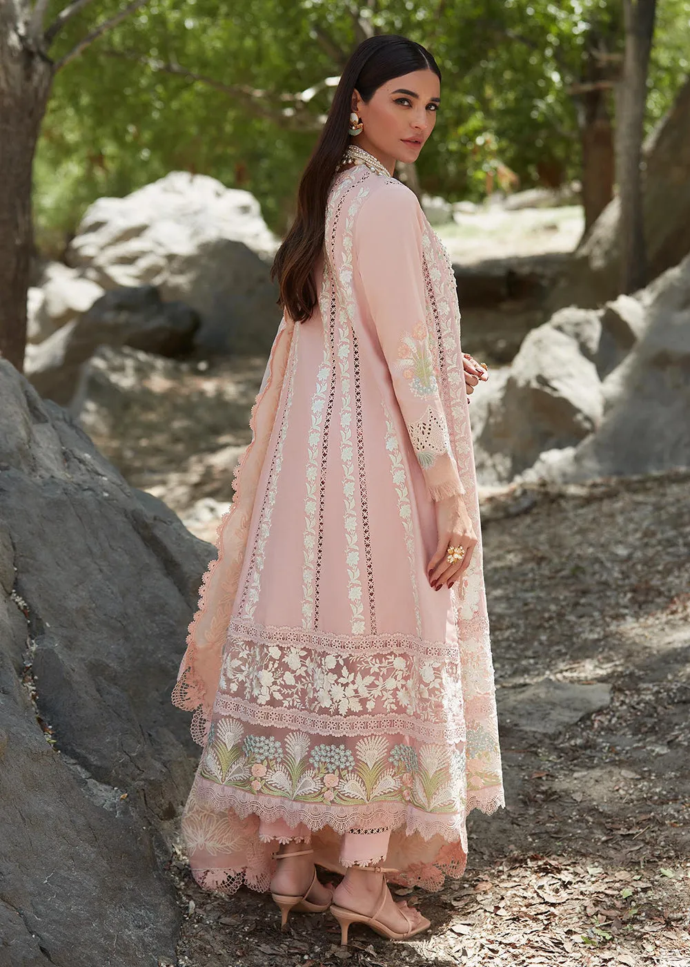 Pink Lawn Suit - Saira Shakira X Crimson Luxury Lawn '23 - Chikkankari Affair - D2B