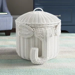 Poonneck Elephant Wicker Storage Basket