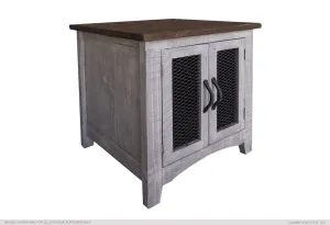 PUEBLO GRAY END TABLE