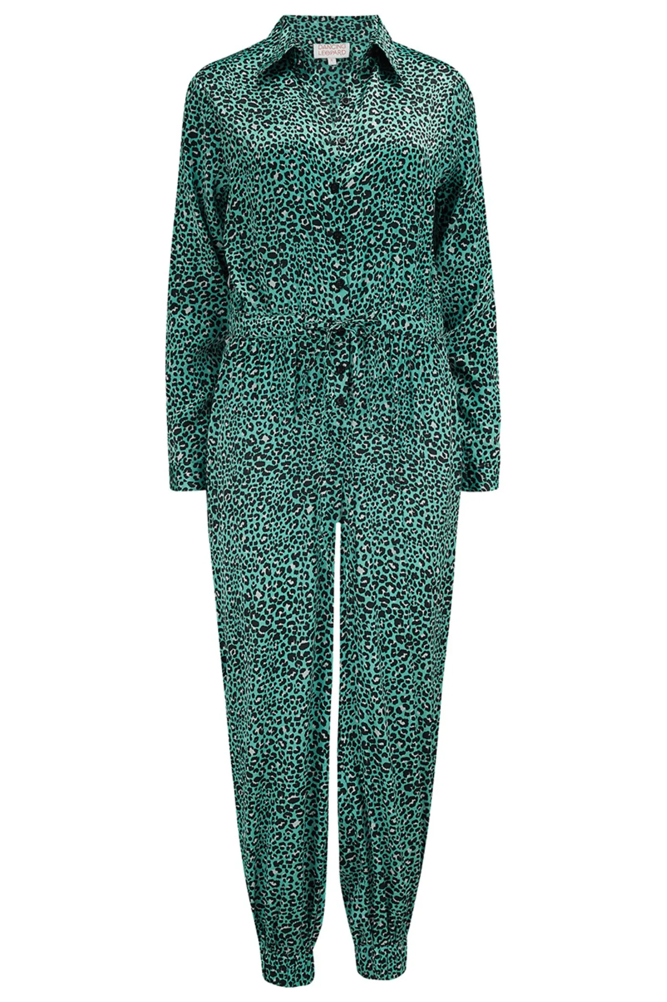 Sami Jumpsuit in Mint Ditsy Leopard