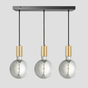 Sleek Large Edison Cluster Lights - 3 Wire - Brass