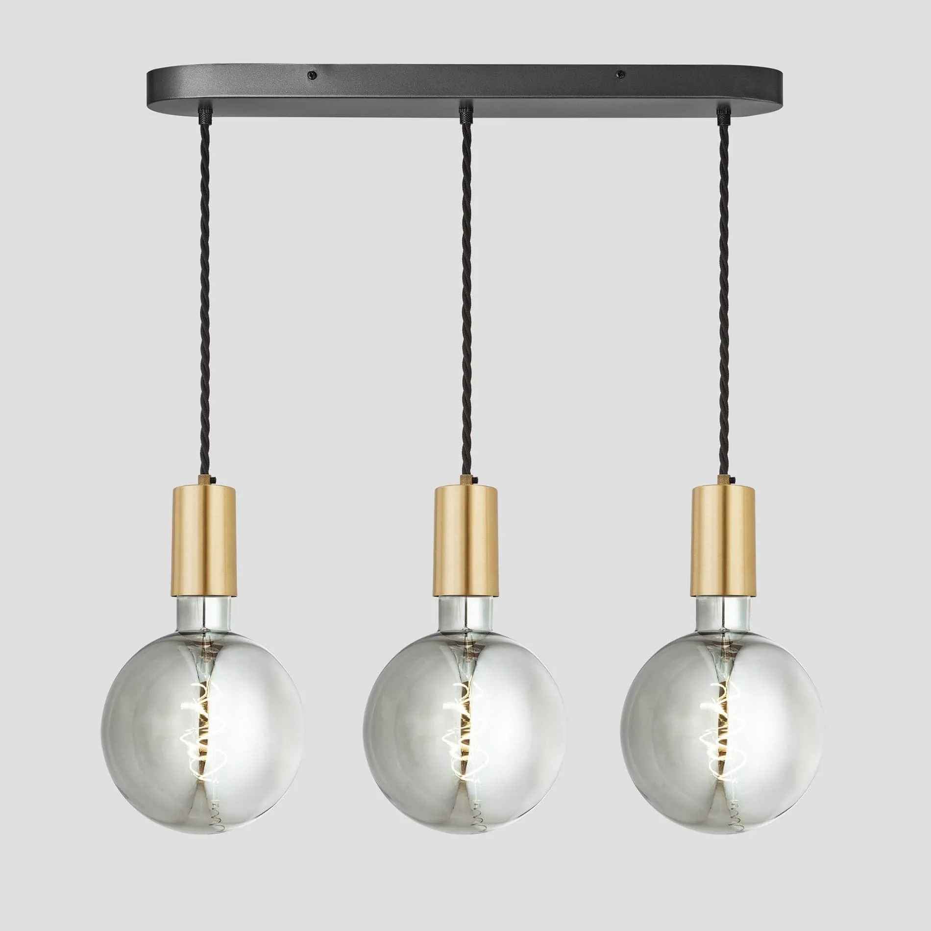 Sleek Large Edison Cluster Lights - 3 Wire - Brass