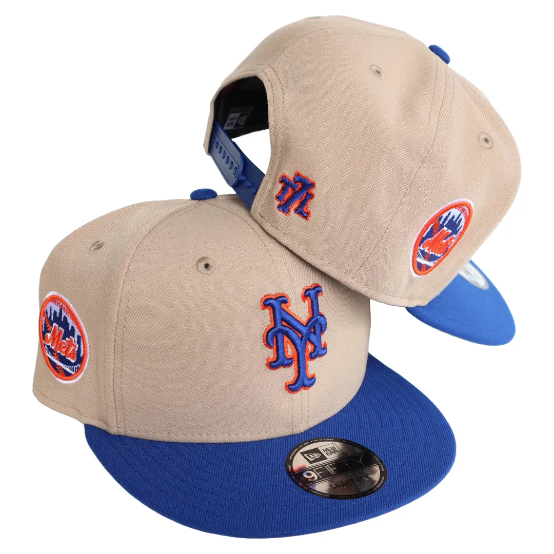 T7L x New York Mets Skyline Patch (Camel) | New Era Snapback