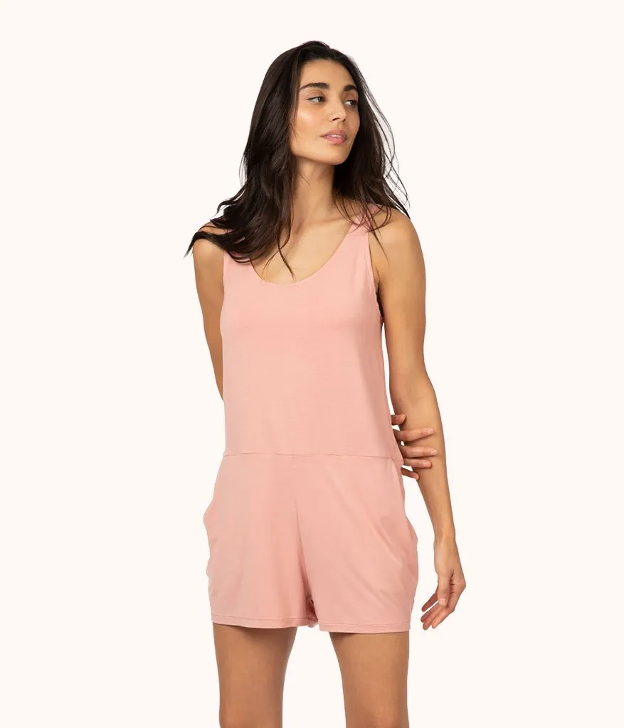 The All-Day Lounge Romper: Shell Pink