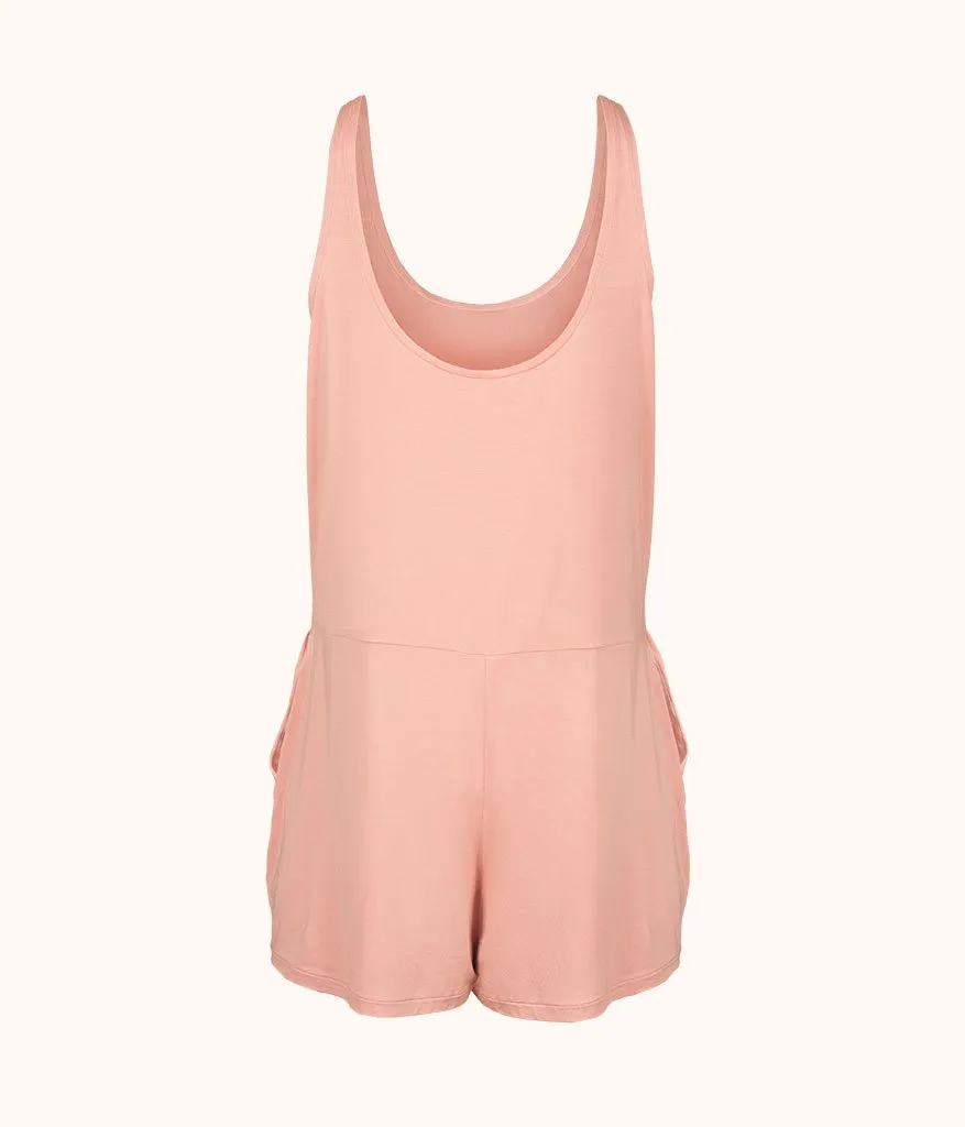 The All-Day Lounge Romper: Shell Pink