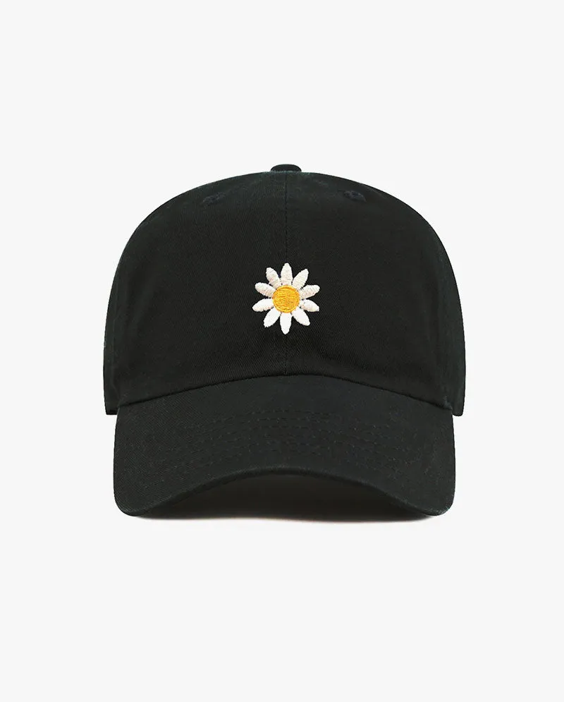 The Hat Depot - Embroidered Daisy Baseball Cap