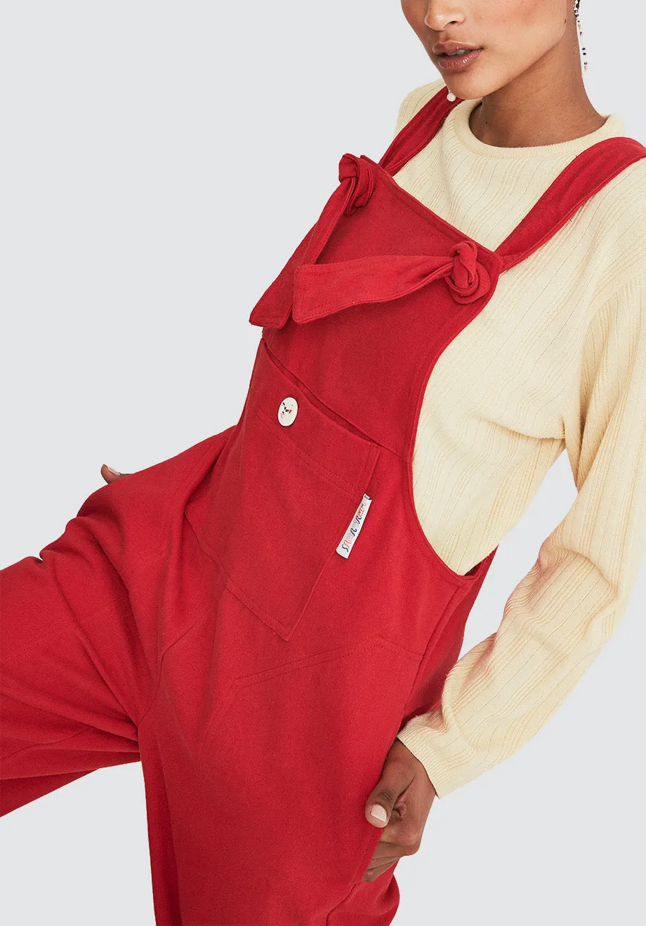 Unisex Dungarees | Red