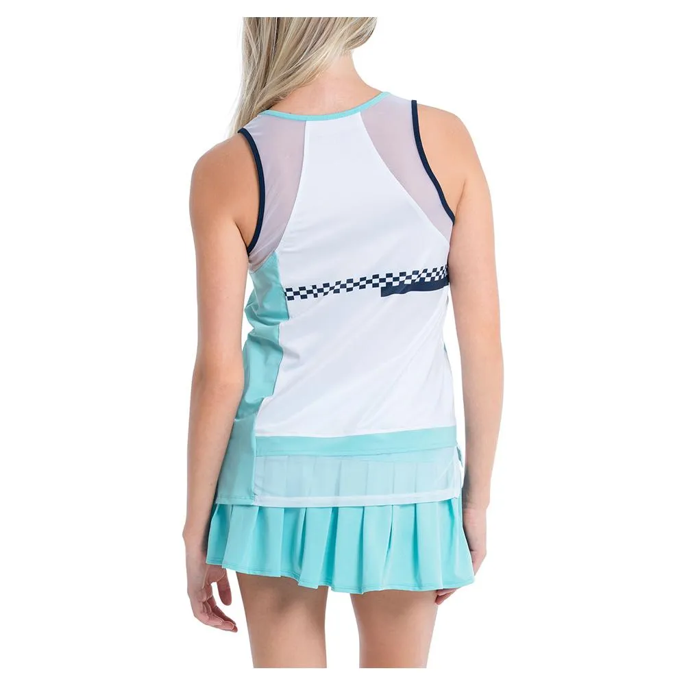 Women's Geo Mod Tennis Tank Cool Blue